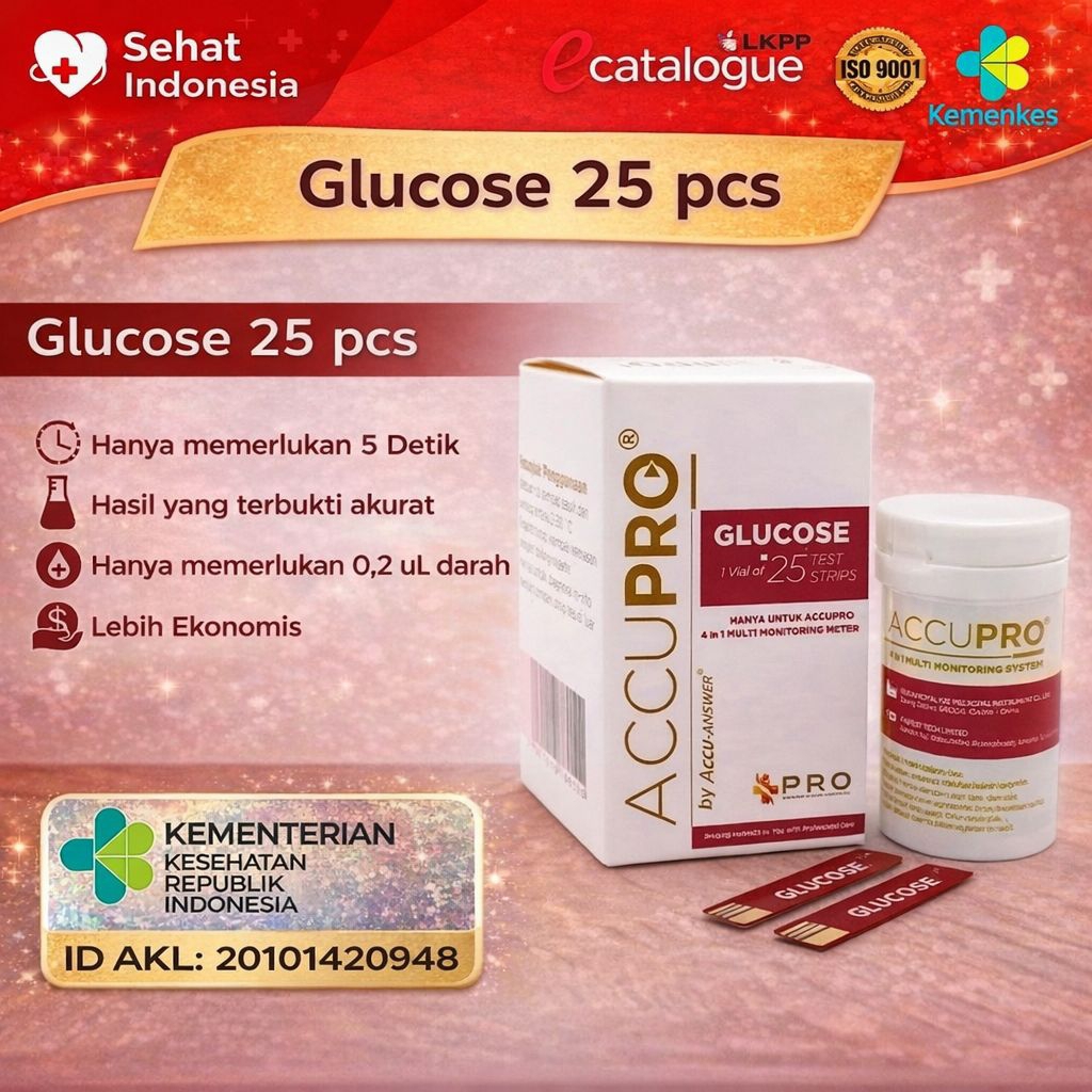 Strip cek gula darah Accupro / stik Glucose accupro / gula accupro