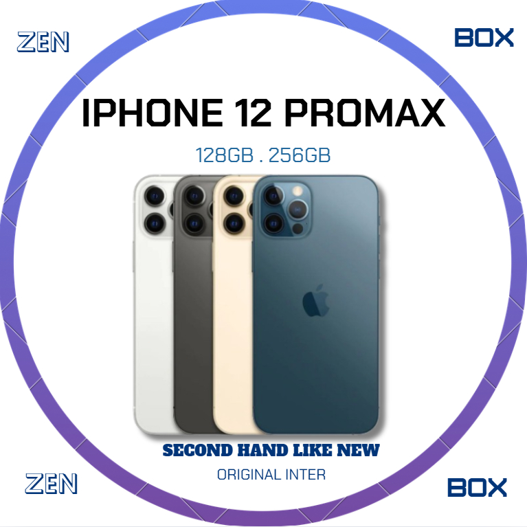 IP 12 Pro Max  Second inter 128GB/256GB Original Bergaransi