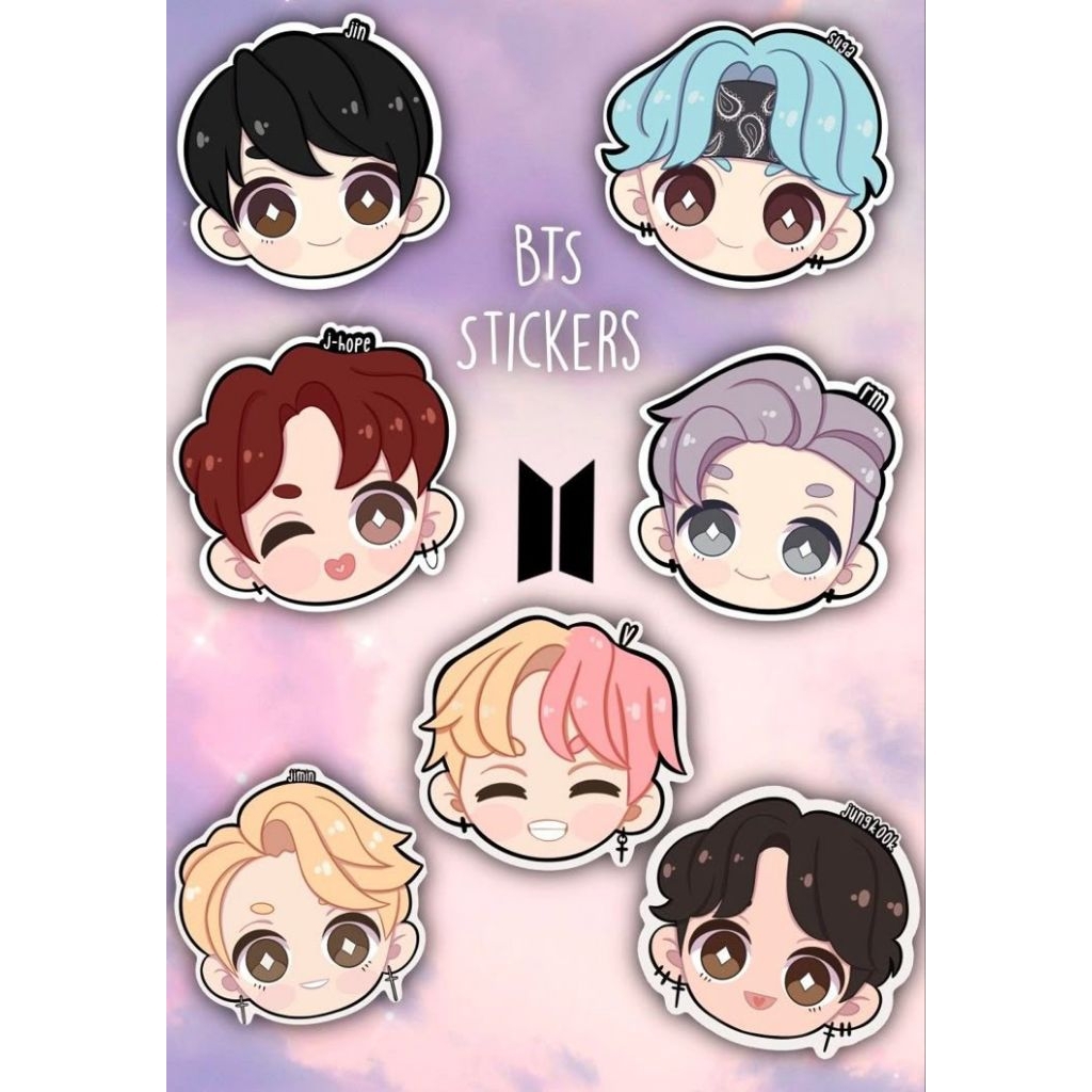 stiker bts anime,stiker anak lucu,mainan anak,stiker hp,tumbler,laptop,stiker helm,stiker tempel,sti