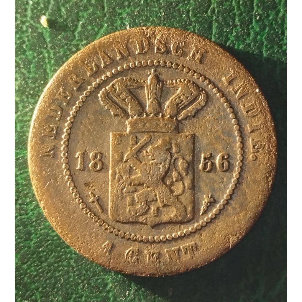 1 cent Benggol Nederland indie thn 1856 bekas beredar Asli
