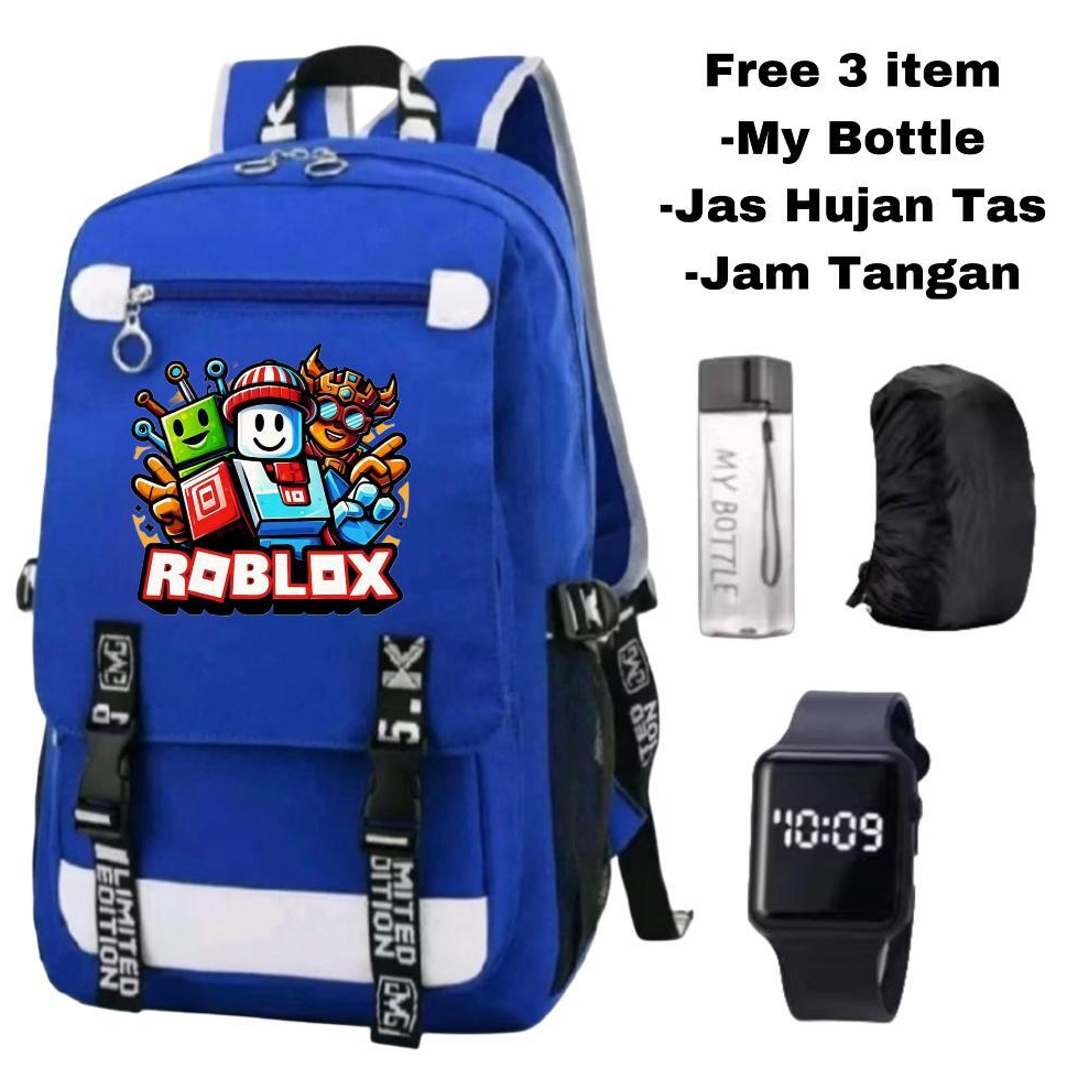 Tas ransel roblox, backpack roblox, tas sekolah anak roblox, tas gaming roblox, tas remaja roblox, t