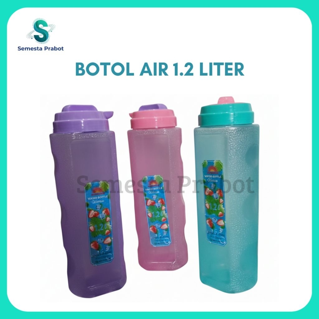 Sunrise Botol Air Minum 1.2 Liter, Tempat Air Minum Kulkas Tebal