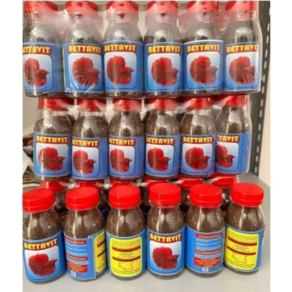 Pakan Ikan kecil/ikan Hias BETTAVIT - Nutrisi untuk Ikan  LELE, NILA,cupang dan Hias Lainnya