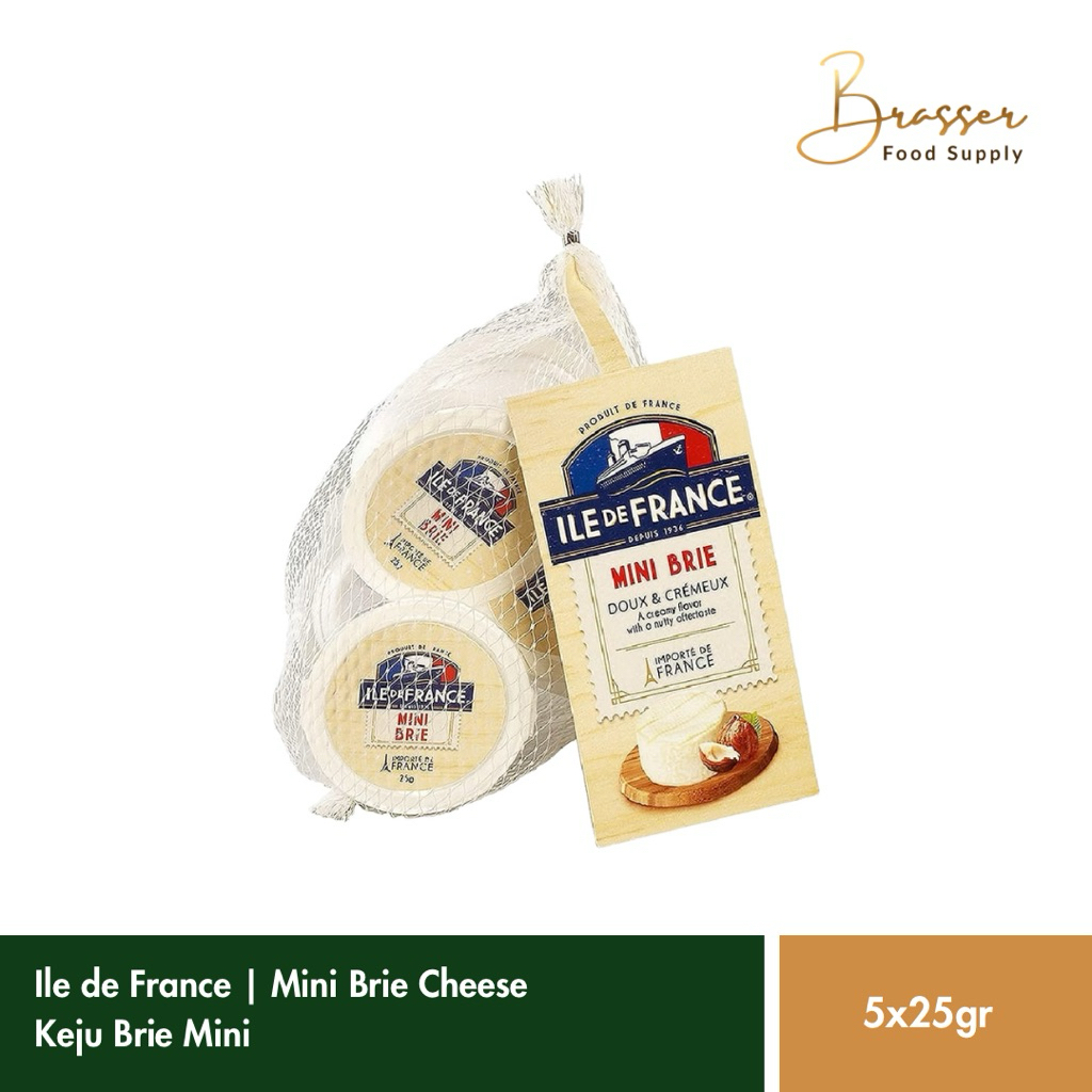 Ile de France | Mini Brie Cheese | 5x24gr | Keju Brie Mini Pan