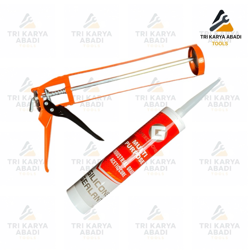Paket Lem Tembak G | Lem Silicone Sealent | Paket Alat Tembak Lem Kaca Botol Warna Hitam Clear Putih