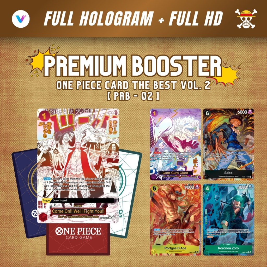 KARTU TCG ONE PIECE CUSTOM PREMIUM BOOSTER ONE PIECE CARD VOL. 2 (PRB02)