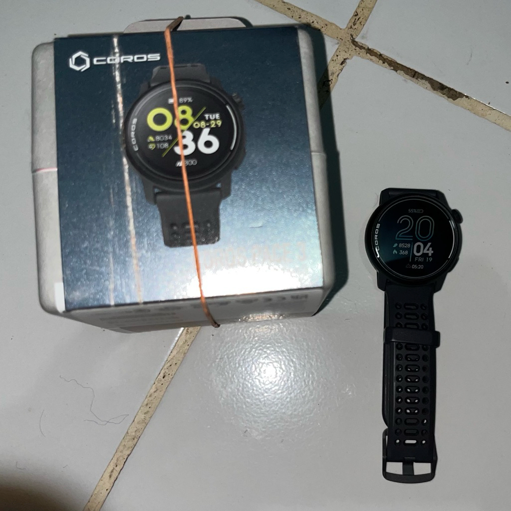 COROS Pace 3 black silicone second