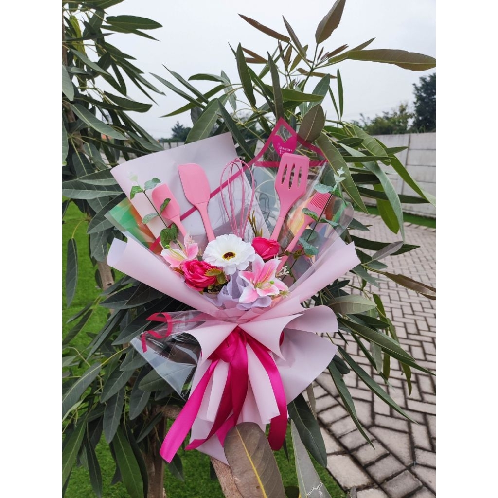 buket spatula alat dapur, alat masak, buket hari ibu, buket cewek, hadiah mother day