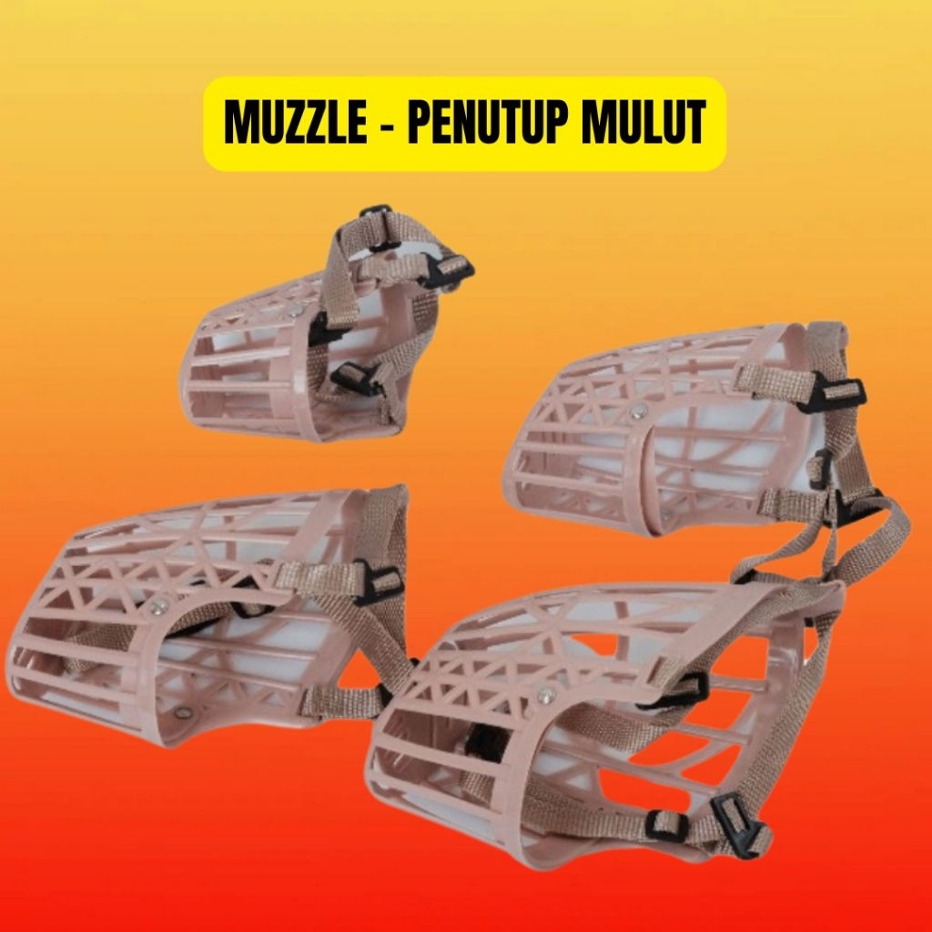 MUZZLE ANJING PENUTUP MULUT UNTUK ANJING MUZZLE FOR DOG