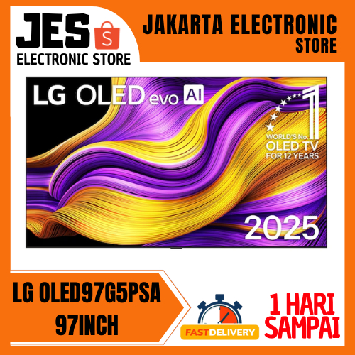 LG 97G5 OLED Evo Smart TV 97 Inch 4K Alpha 11 AI Processor Gen2 120Hz - 97G5PSA / OLED97G5PSA