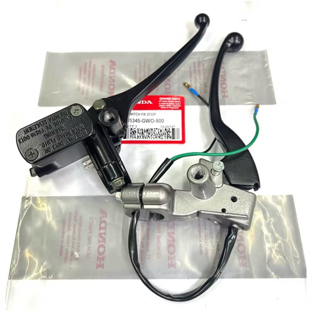 Master Rem Atas Assy Vario 110 Sepaket Hitam + Dudukan Spion + Handle Kiri Hitam Bonus Switch Rem Ba