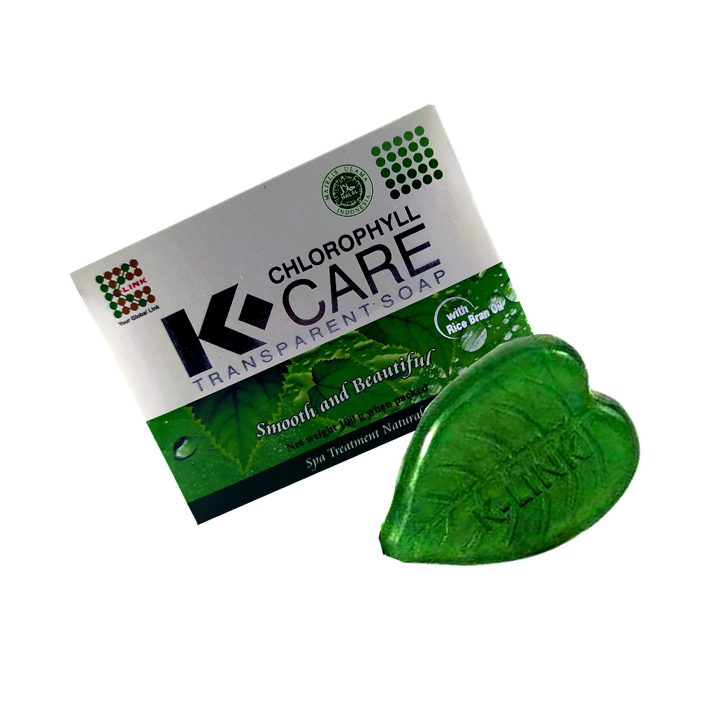 K-Link K-Care Chlorophyll Transparant Soap (100 gr) Sabun Klorofil Sabun K-Link Sabun Mandi Klorofil