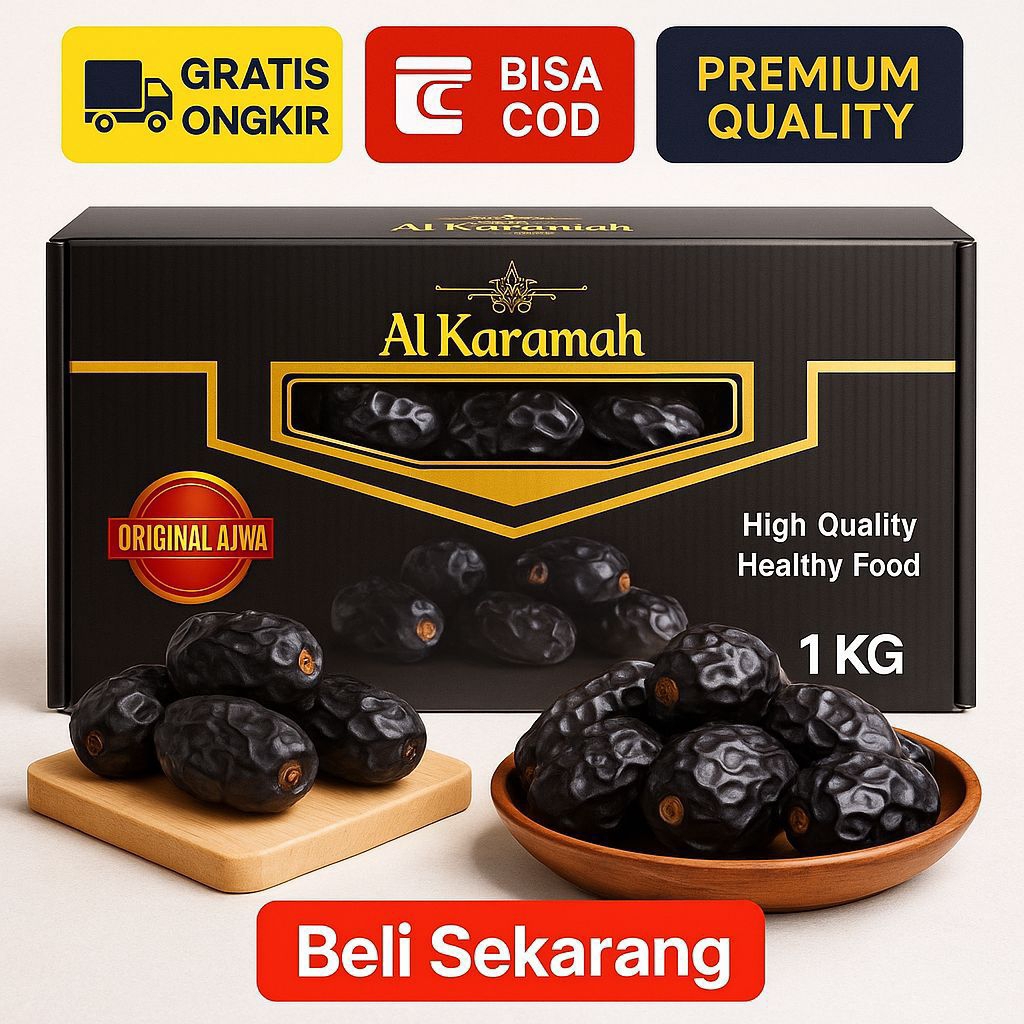 Kurma Ajwa 1 kg Premium | Kurma Nabi Asli | Premium |