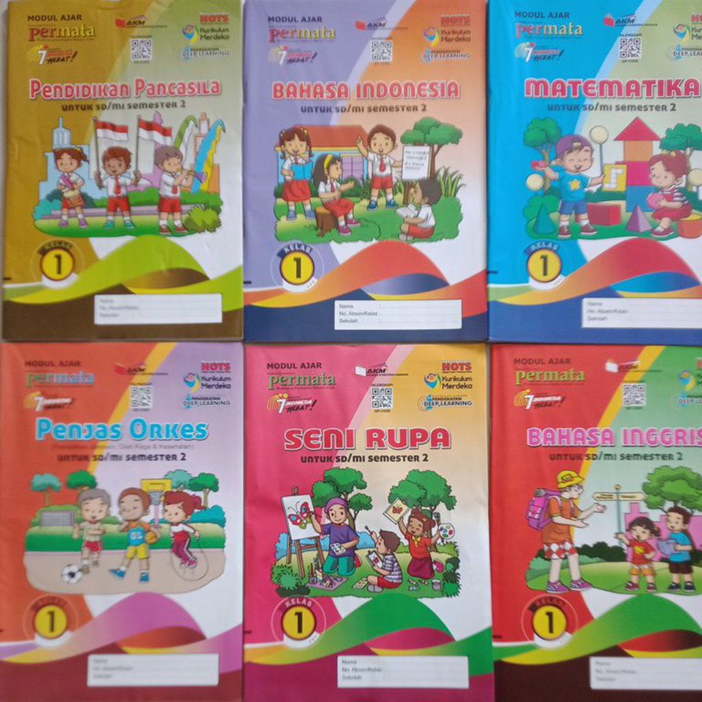 LKS Permata Kelas 1 SD/mi semester 2 pendidikan Pancasila bahasa Indonesia matematika pjok bahasa in