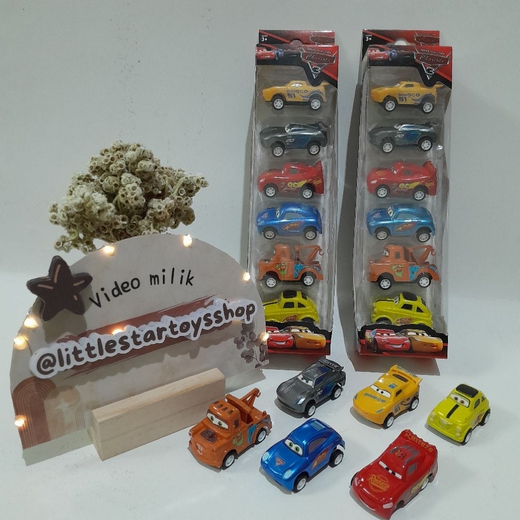 Mainan anak mobil-mobilan cars isi 6 mobil