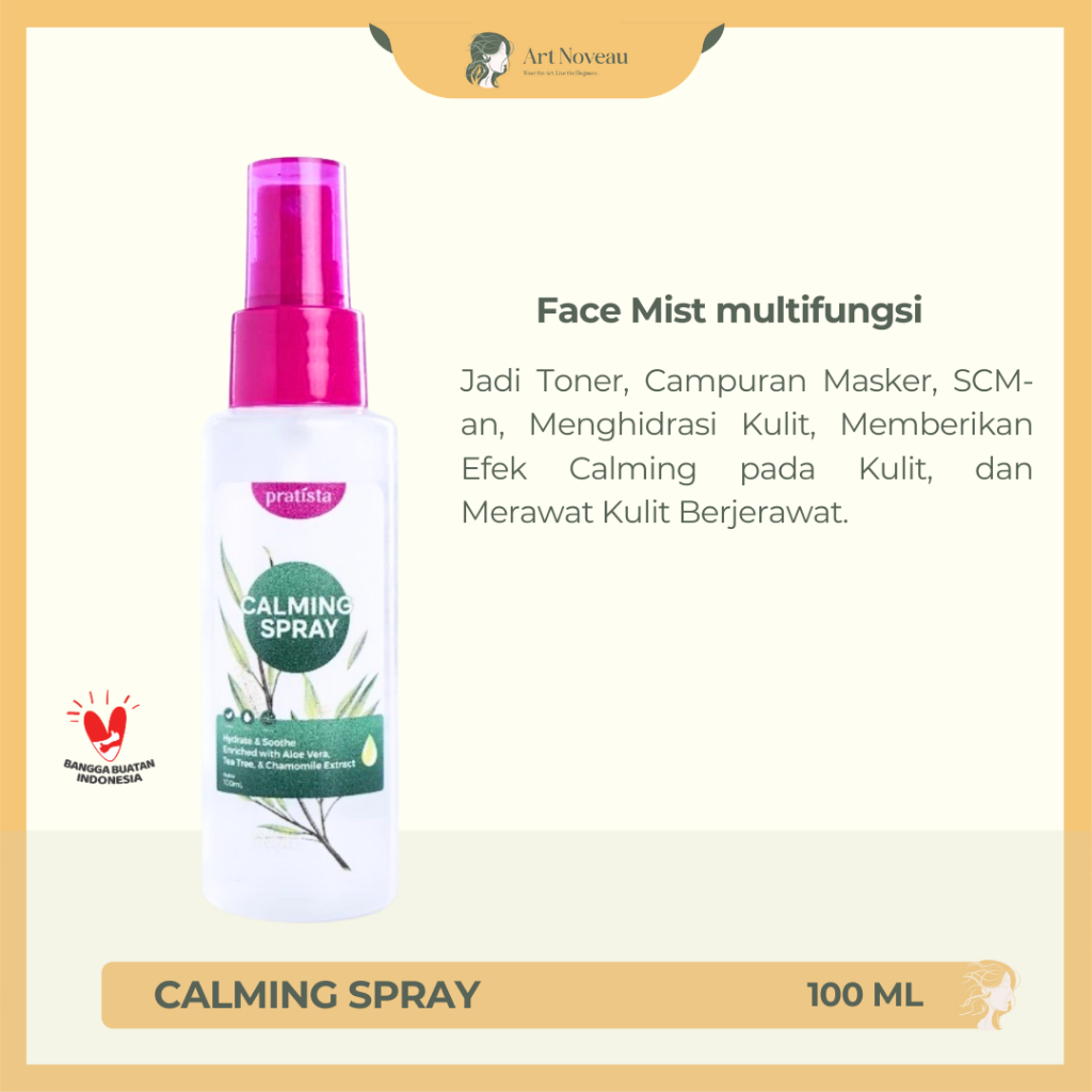 PRATISTA - CALMING SPRAY - 100 ML | Menenangkan Iritasi/Kemerahan/Jerawat | Sebagai Toner - CSM an -