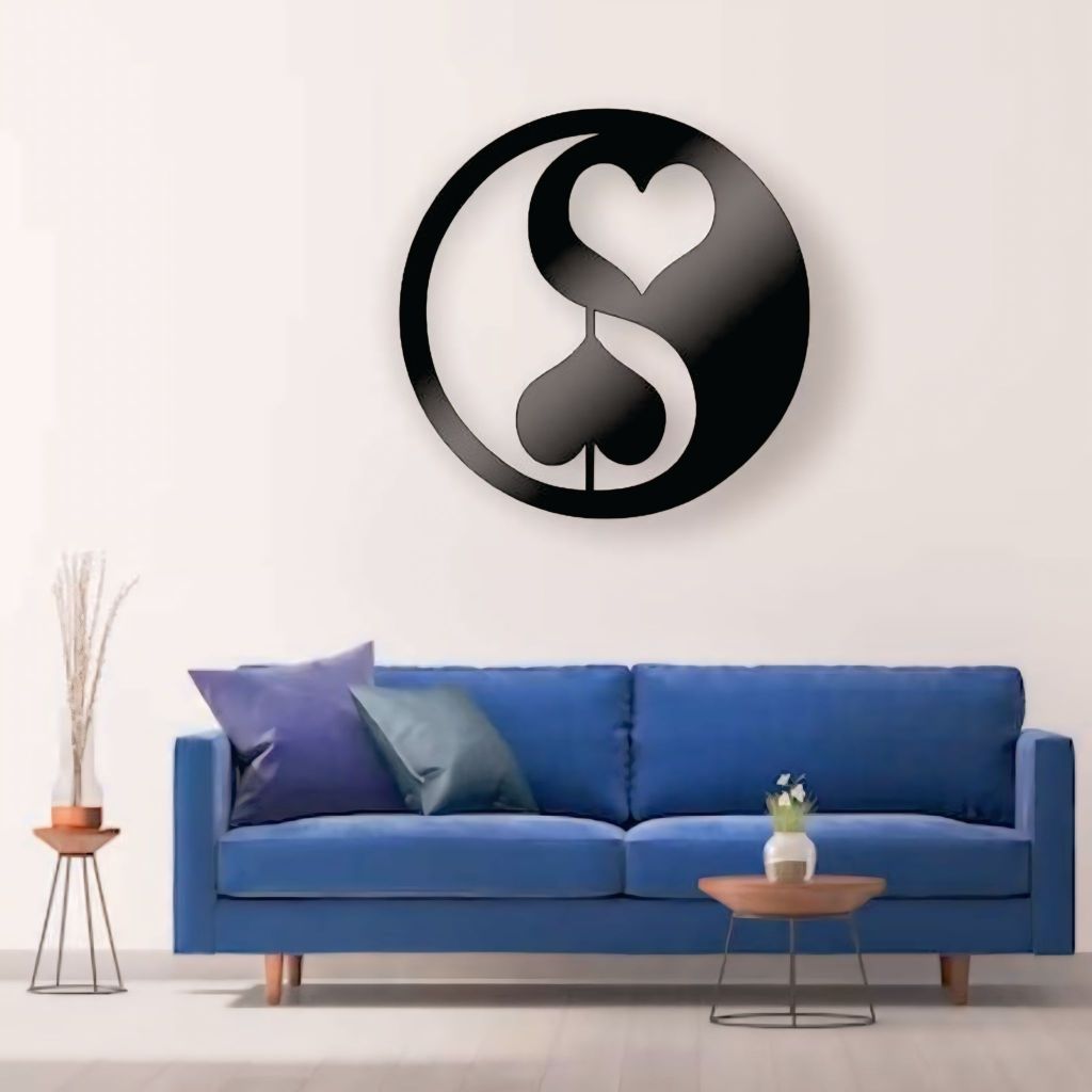 Dekorasi Dinding Timbul Yin & Yang Wall Decor Yin Yang Love