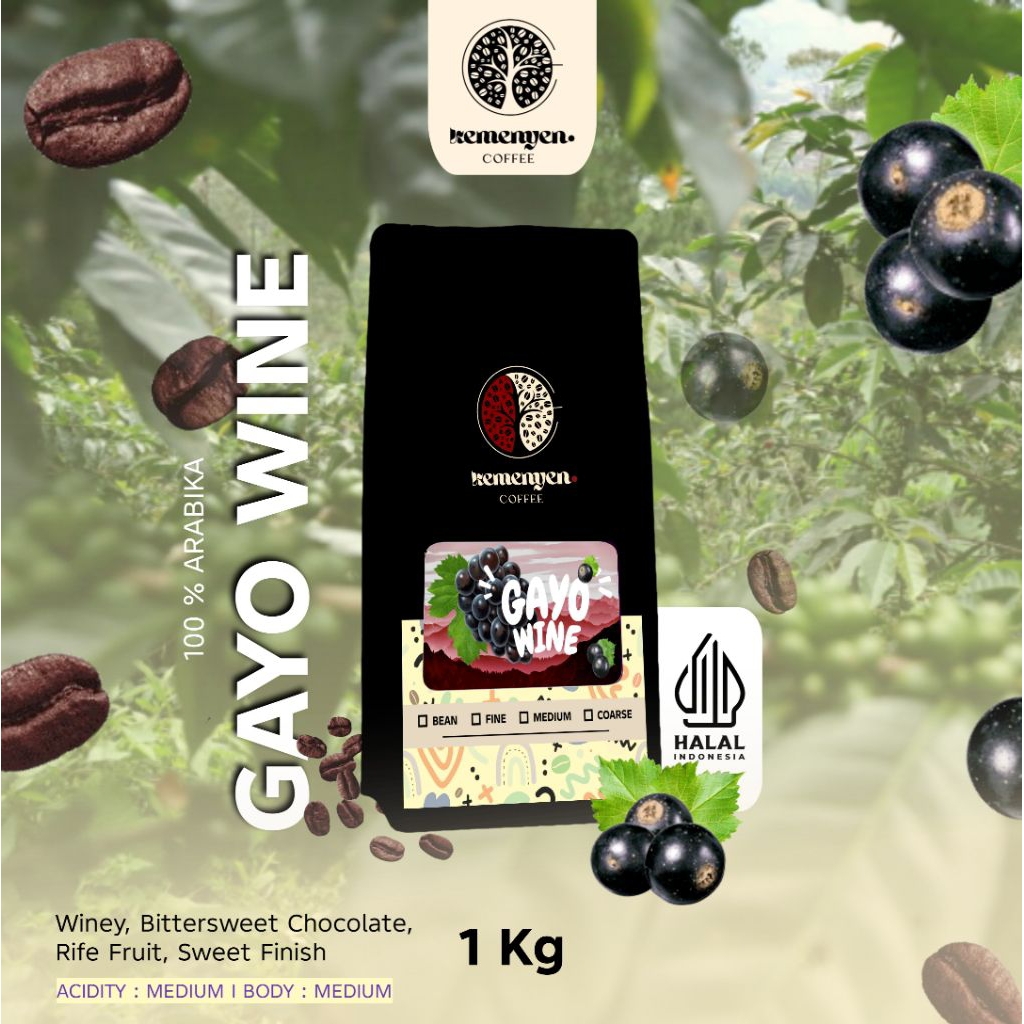 KEMENYEN Kopi Arabika Gayo Wine 1 kg