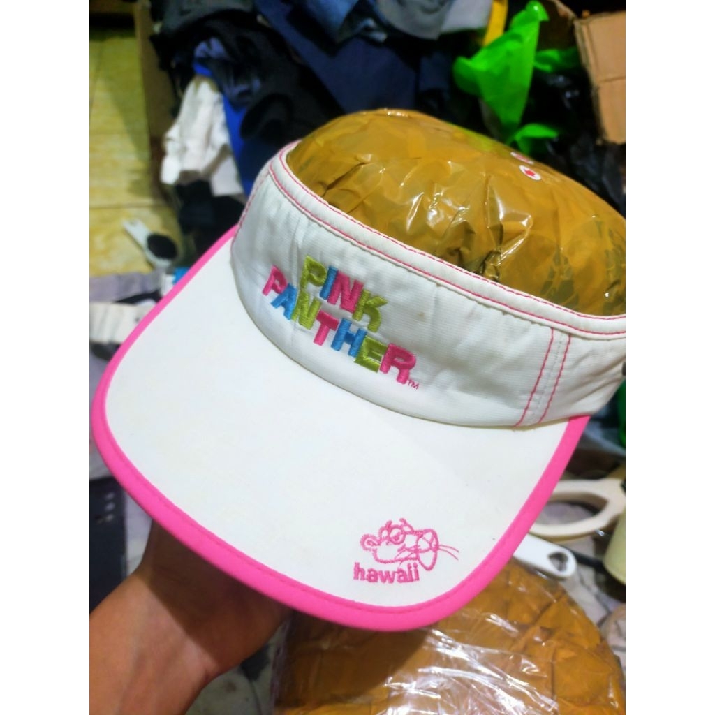 topi wanita PINK PANTHER bordir fulltag