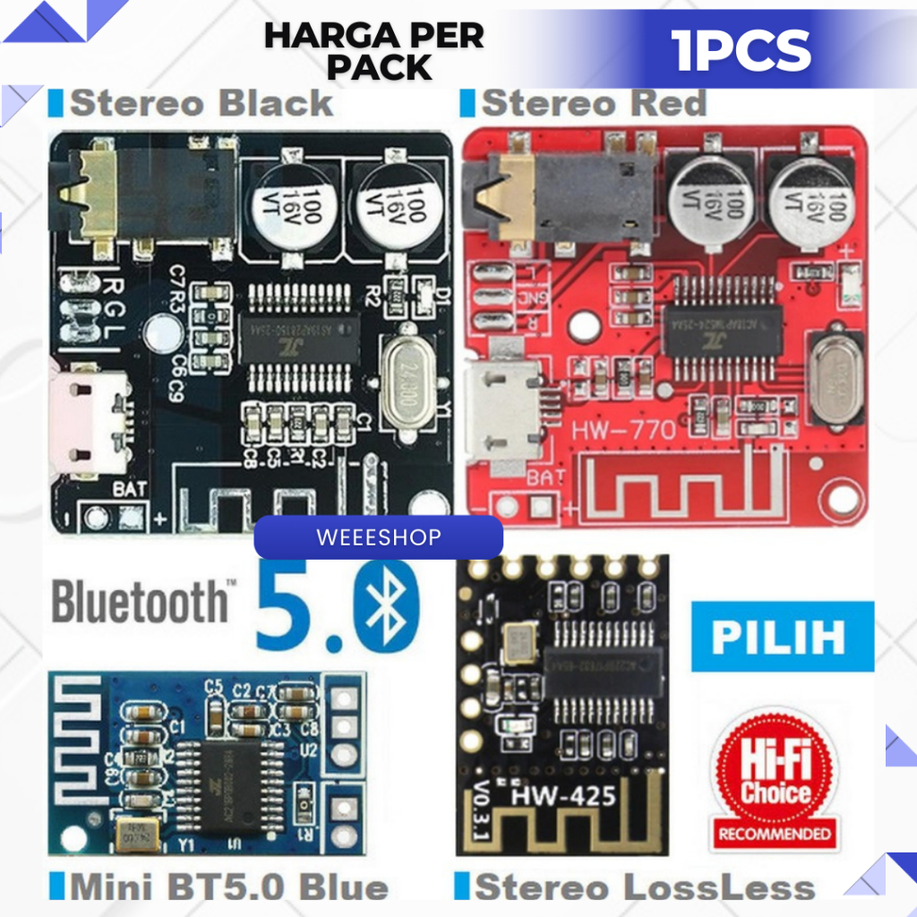 Mini Modul Bluetooth 5.0 Audio Receiver Stereo Board Micro USB | Bluetooth Decoder Lossless Board DI