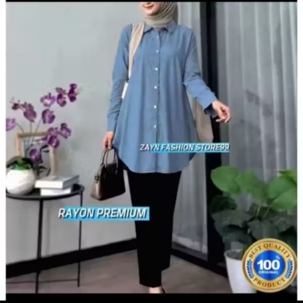 TUNIK ZAHRA RAYON POLOS WANITA MUSLIMAH VIRAL // ATASAN TUNIK POLOS WANITA RAYON TERLARIS
