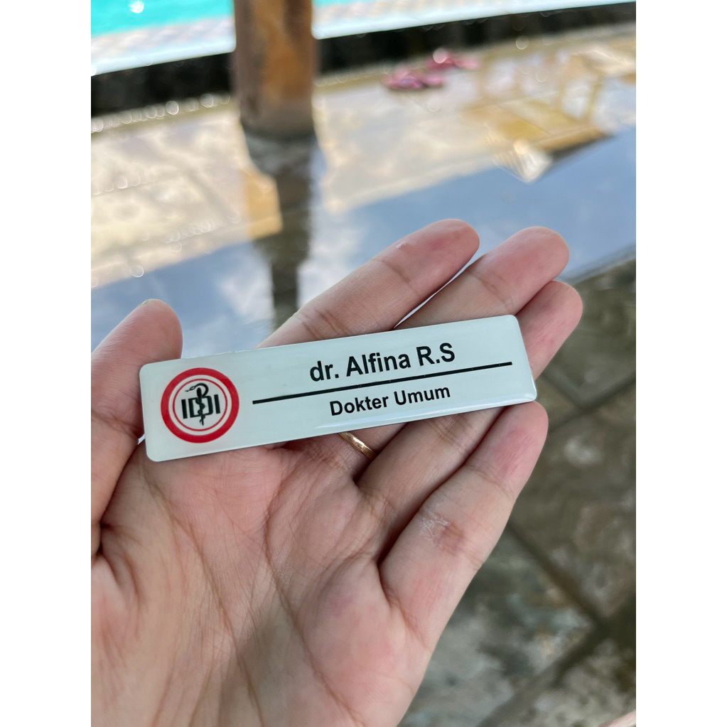 Name Tag / Nama dada dokter Resin