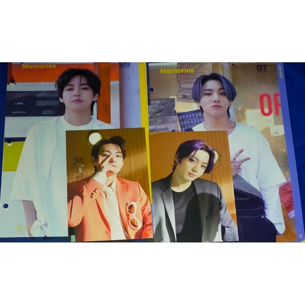 BTS Memories Of 2021 Postcard Set Taehyung Jungkook