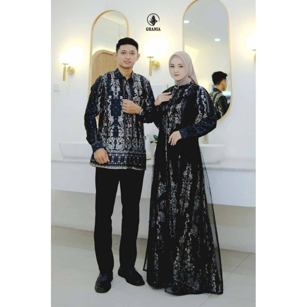 ghania hitam dress koko couple