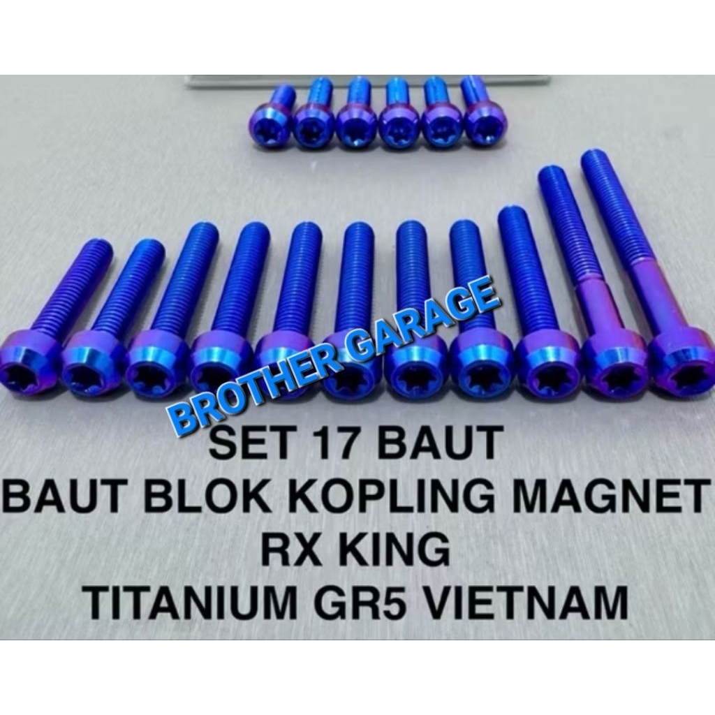 BAUT BAK KOPLING RX KING TITANIUM /  BAUT TITANIUM BLOK KOPLING RX KING