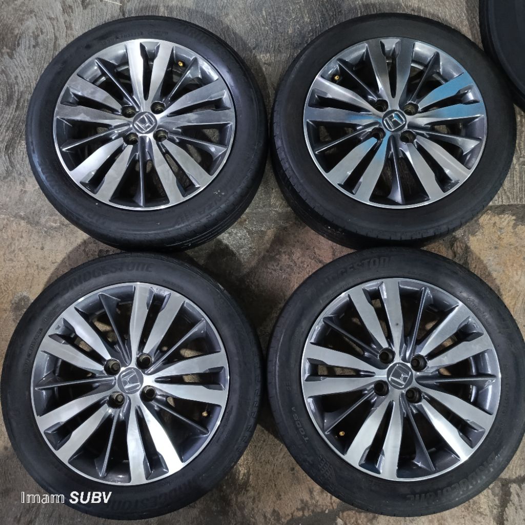 Velg ori Jazz gk5 R16 set ban Bridgestone Turanza T005