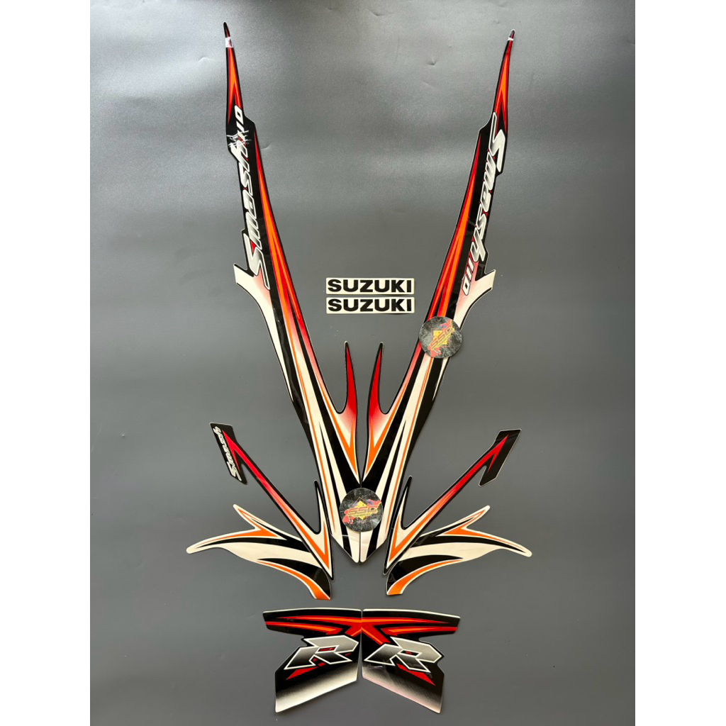 STRIPING STIKER SMASH R NEW 2007 HITAM PUTIH