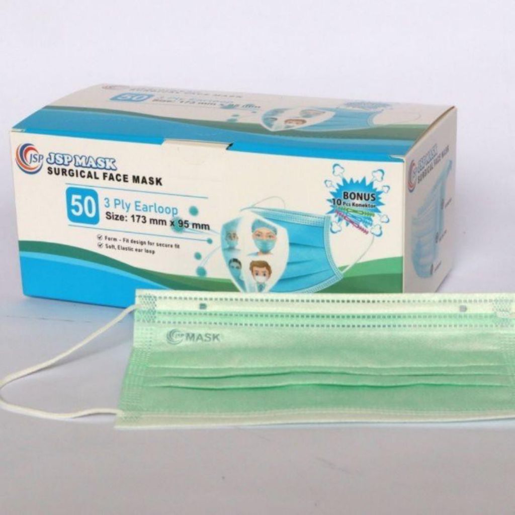 masker jsp mask 3ply isi 50pcs masker medis
