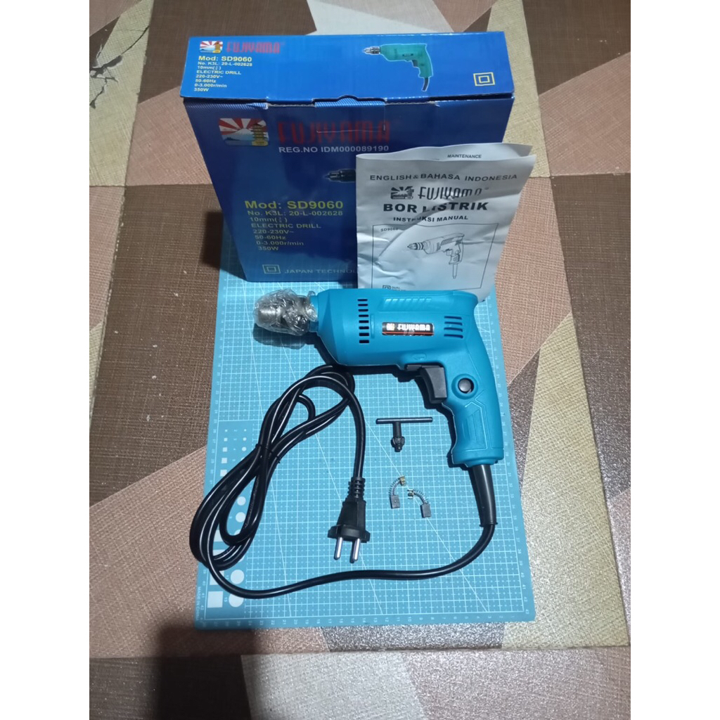 FUJIYAMA MESIN BOR LISTRIK 10 MM BOLAK BALIK / ELECTRIC DRILL FUJIYAMA 10 MM