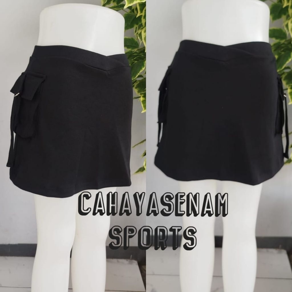 ROK KANTONG SAMPING, ROK MINI SENAM WANITA, ROK OLAHRAGA, ROK ZOOGGINH GYM