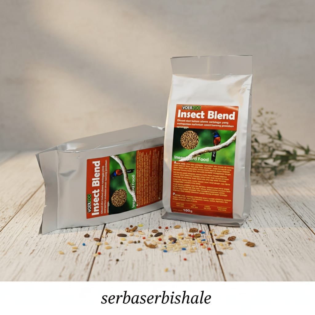 Voerzoo Insect Blend 100gr Pakan Burung Murai, Kenari, Pentet, Kacer, Lovebird, dan Cendet.