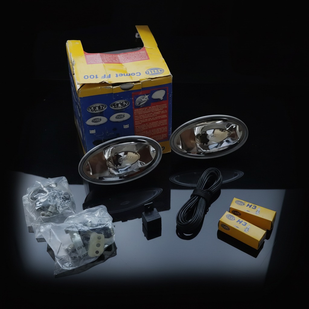 HELLA Comet FF 100 : Set Lampu Tembak Halogen (Driving Light) Made in Germany