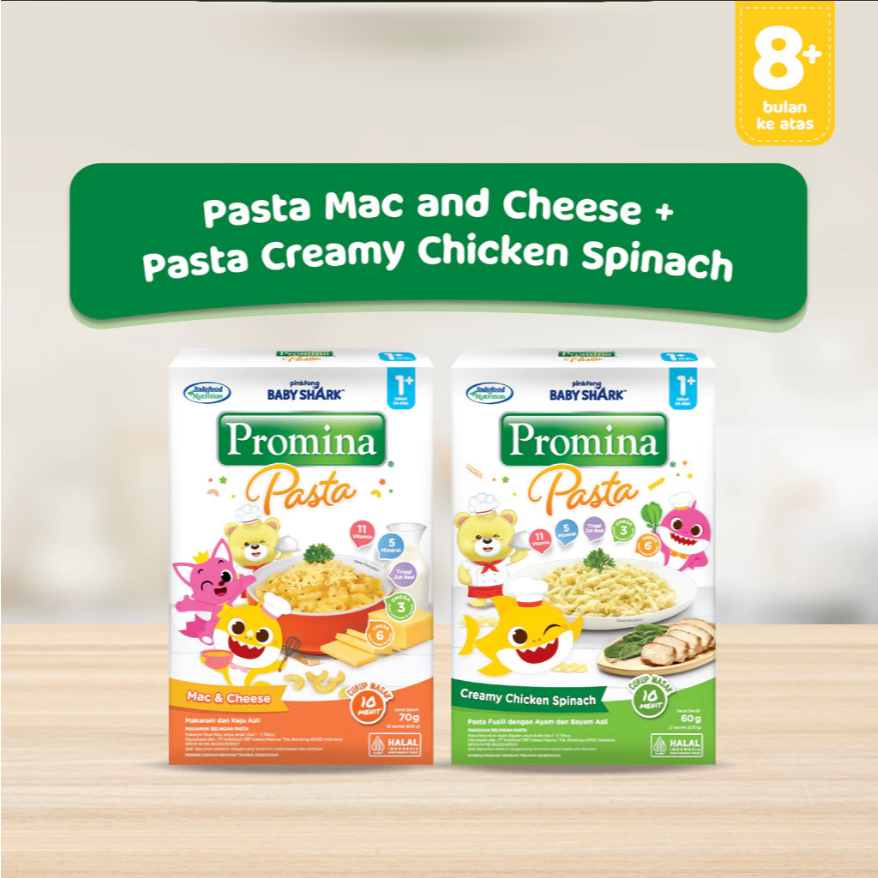 Promina Pasta Mac and Cheese Chicken Spinach 70g Bayi 1 Tahun Keatas Makanan Bayi Sehat