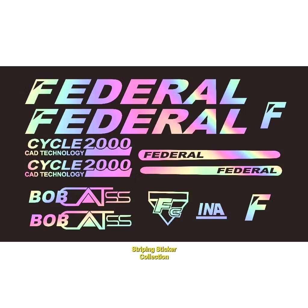Sticker stiker Sepeda FEDERAL FC 200 STREET CAT FEDERAL CITY CAT FEDERAL LADY CAT STRAY CAT Street c