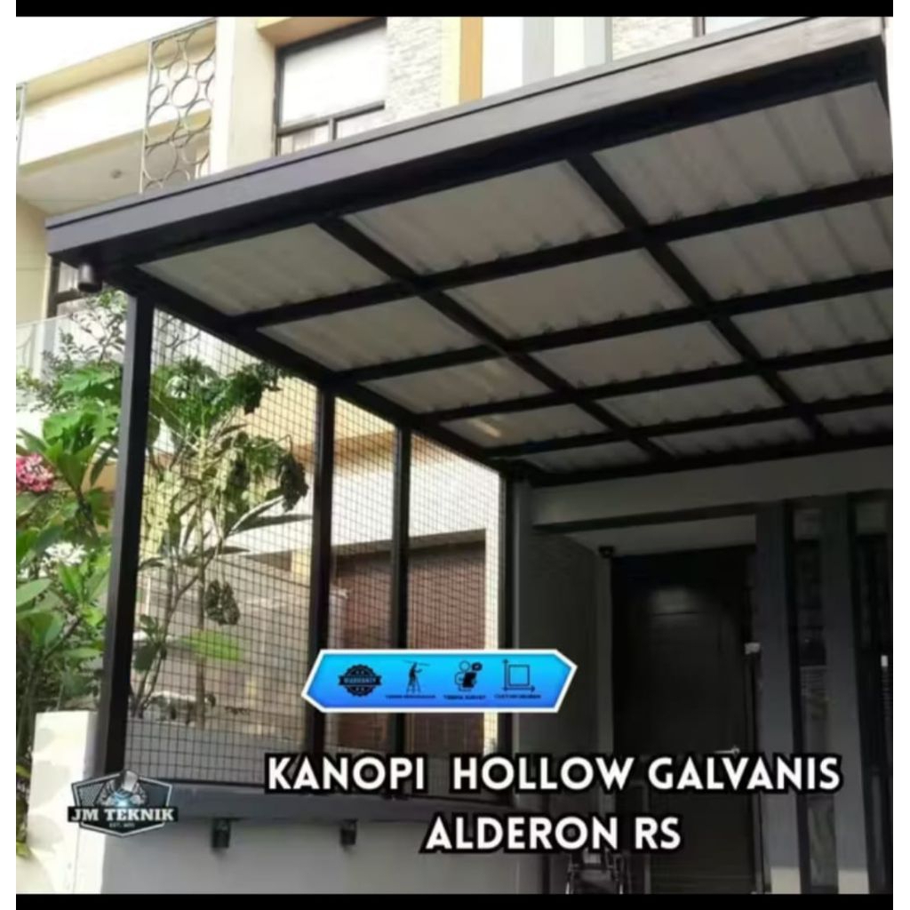 Kanopi Hollow Galvanis Atap Alderon RS