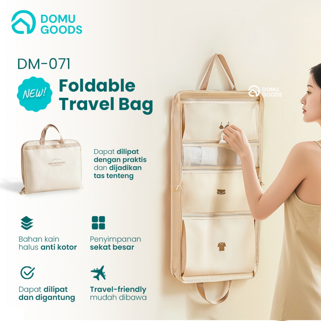 DOMU Foldable Travel Bag PREMIUM / Foldable Storage Bag Premium / tas penyimpanan lipat / tas penyim
