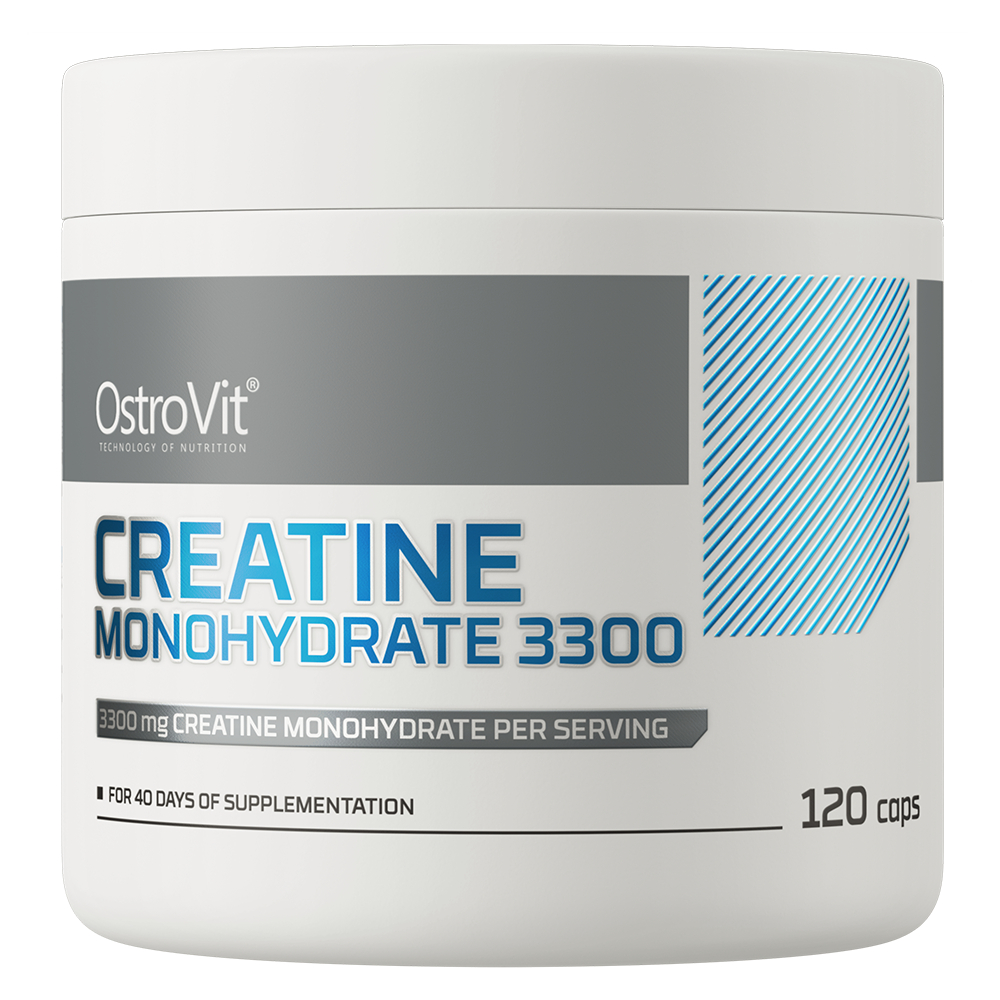 OstroVit Creatine Monohydrate 3300mg 120 Kapsul Suplemen Fitness Gym Vitamin Otot Energi Untuk Atlet