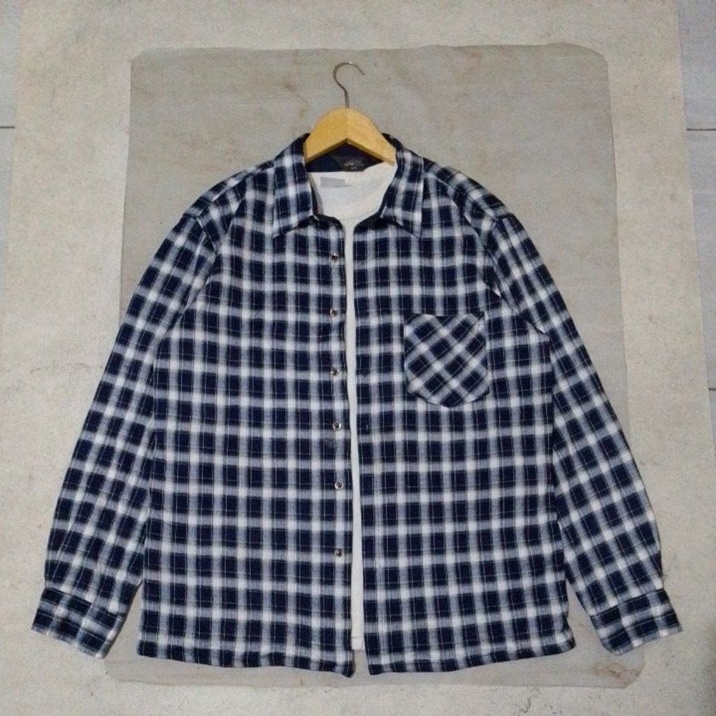 Kemeja Flanel Katun Tangan Panjang Wind Face Outdoor