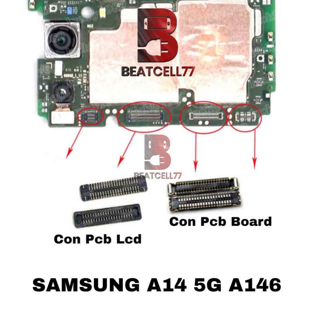 Konektor Lcd Samsung A14 5G / A146 Connector Soket Pcb Lcd FPC 40 Pin