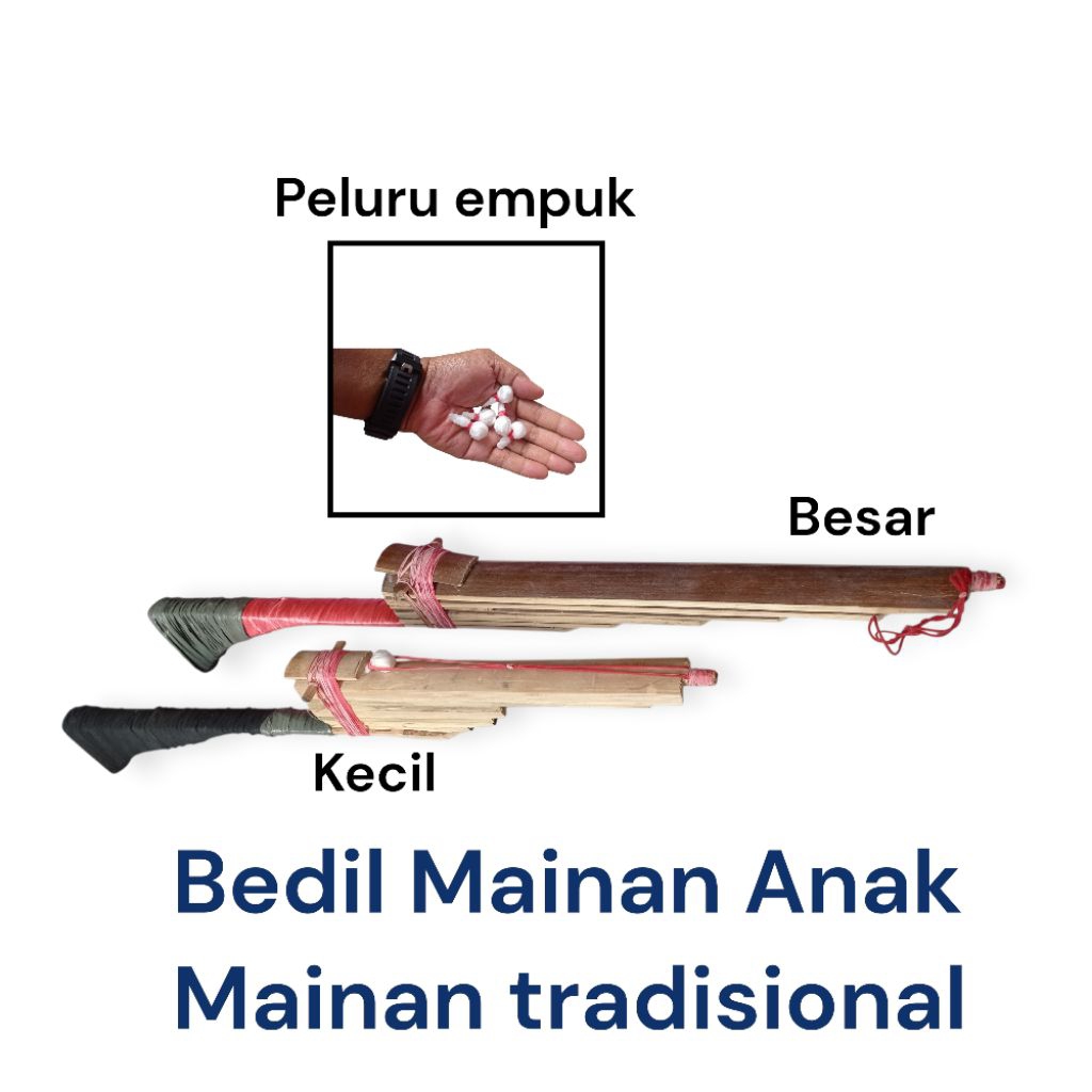 Mainan Tradisional Bedilan Anak bahan bambu bitung