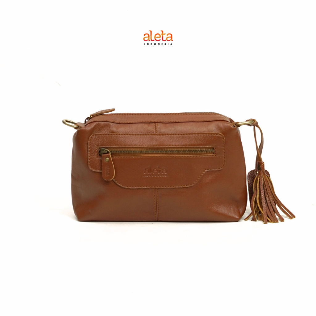 Aleta Indonesia - Arimbi Slingbag Wanita Kulit Asli Tas Selempang Simple & Elegan Cocok Hangout Free