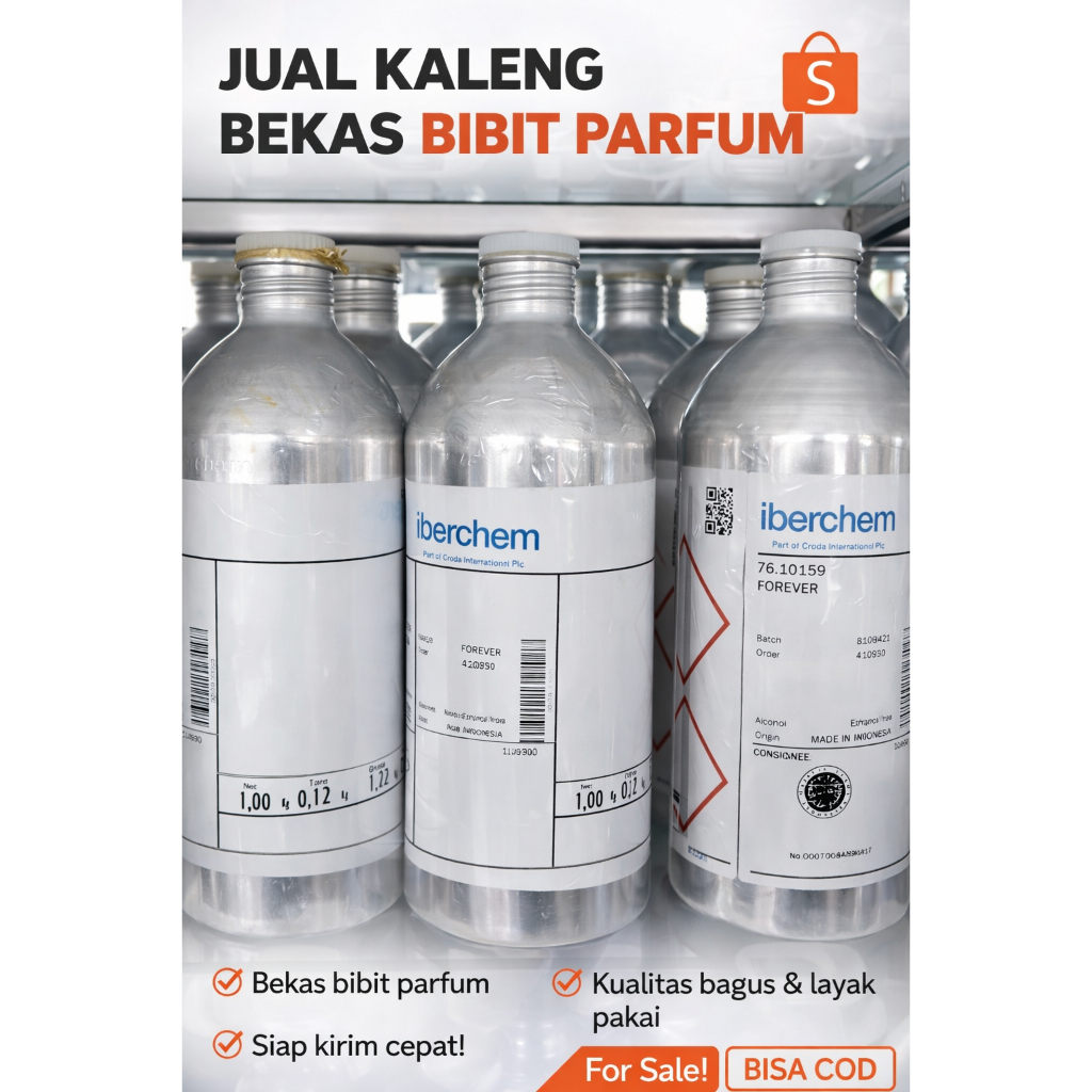 (1 PCS) KALENG BEKAS BIBIT PARFUM 1KG BOTOL ALUMUNIUM