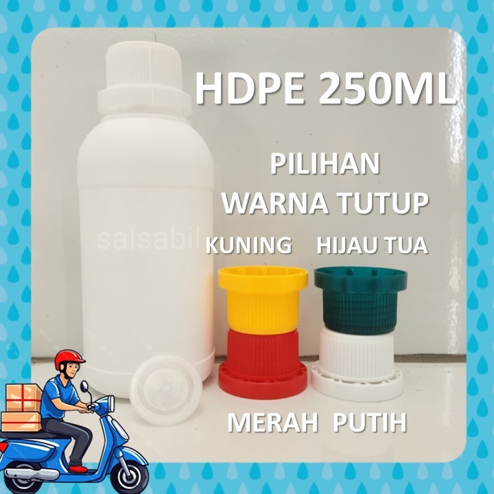 (INSTAN) Botol HDPE 250ml / botol agro 250ml