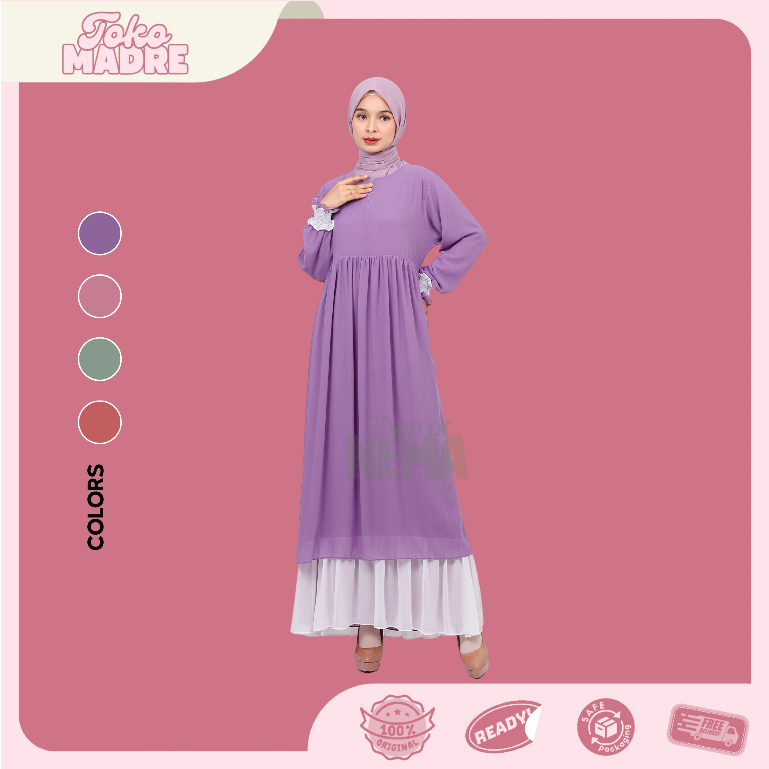 MADRE FASHION — Zaina Gamis / Maxi Dress Wanita Muslim Hijab