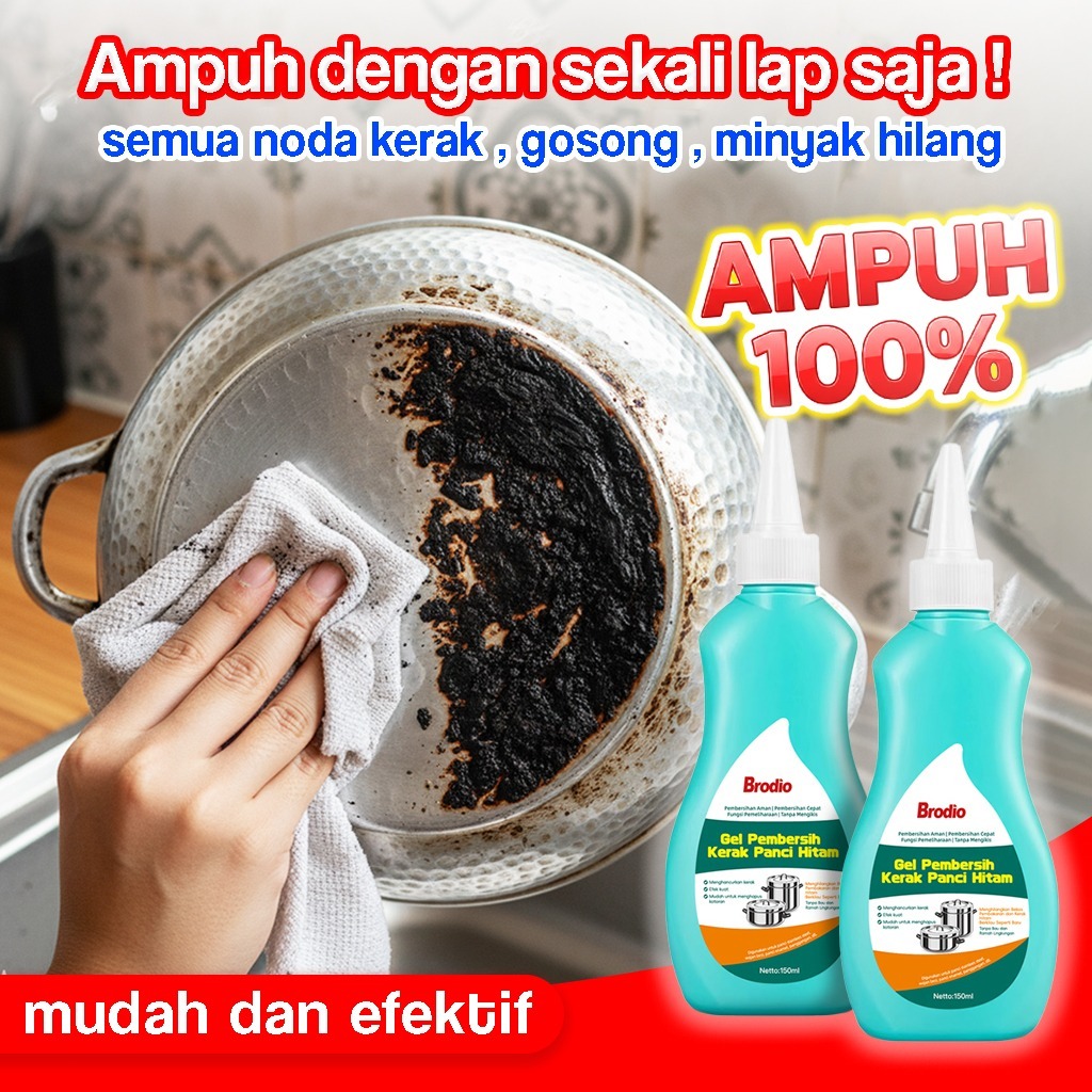 Pembersih Kerak Panci Membandel - Pembersih Kerak Hitam Pada Wajan - Gel Pembersih Kerak Panci 150 M