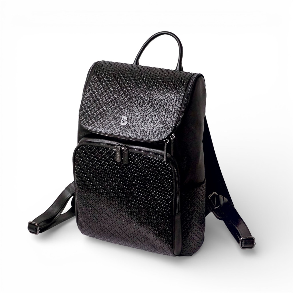 Berliano Leather New Huges Backpack -  Unisex Backpack Tas Ransel Pria Wanita Kulit Sapi Asli Motif 